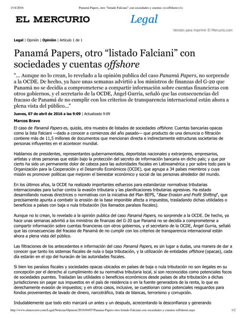 Panamá papers, otro “listado falciani” con sociedades y cuentas offshore