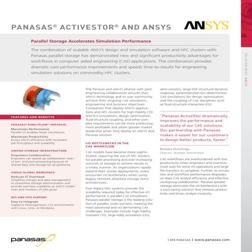 Panasas® activestor® and ansys