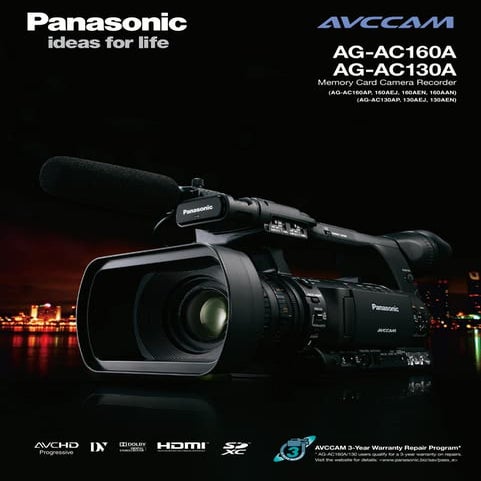Panasonic AG-AC130A en AG-AC160A