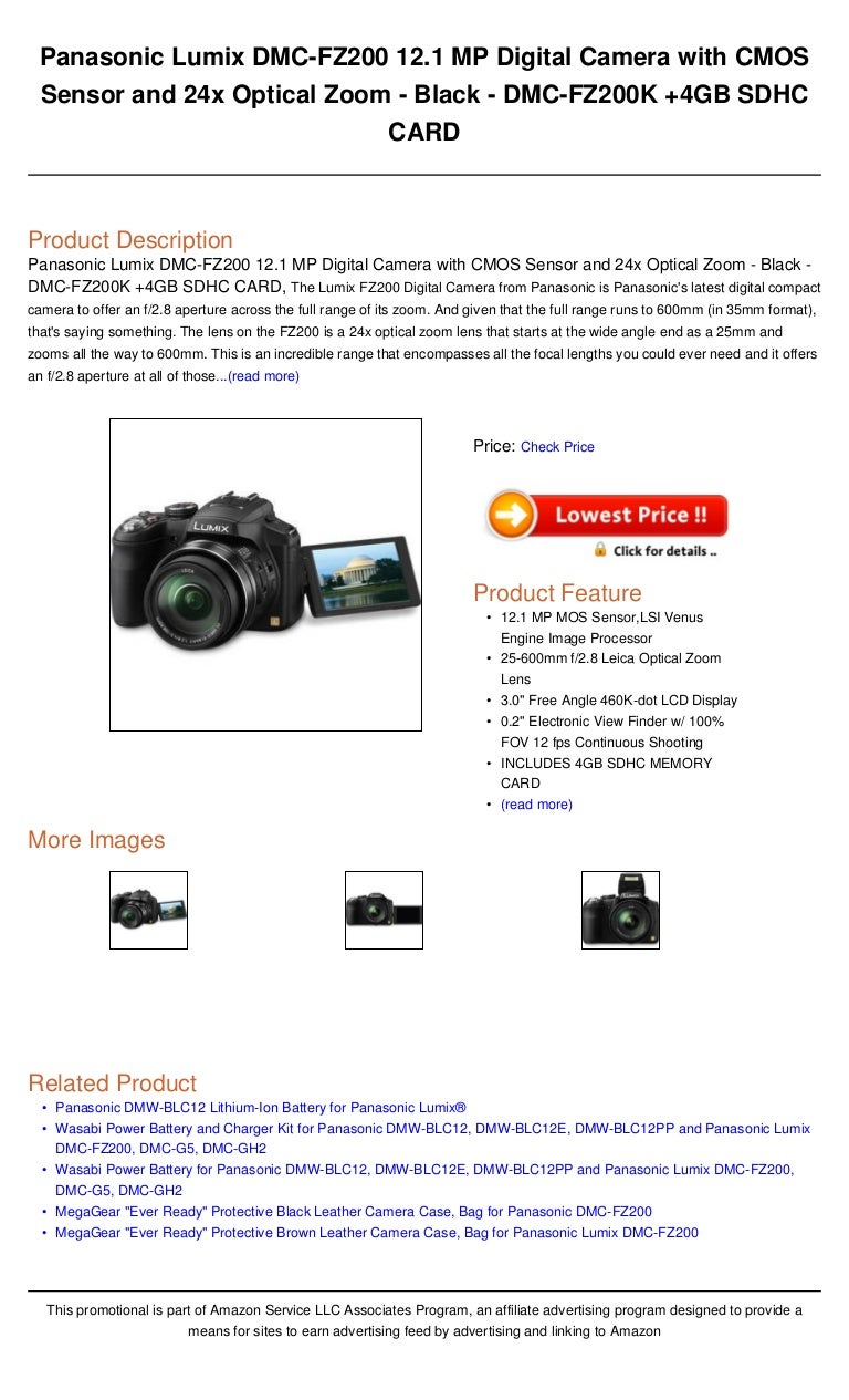 Panasonic lumix dmc fz200 12.1 mp digital camera with cmos sensor and…