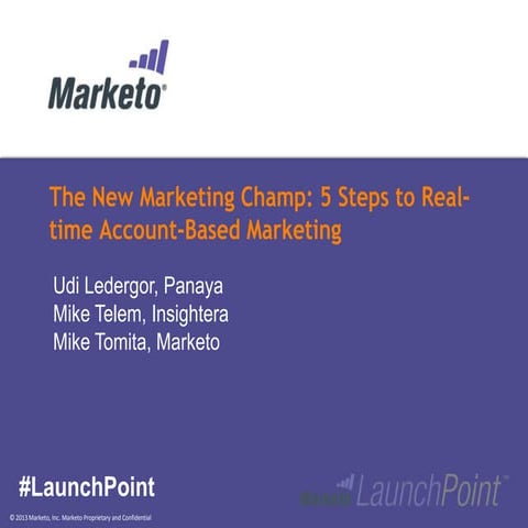 The New Marketing Champ: 5 Steps to Real-Time Account-Based Marketing