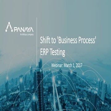 Panaya test center webinar ANZ