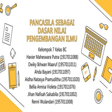 Pancasila Sebagai Dasar Nilai Pengembangan Ilmu | PPTX
