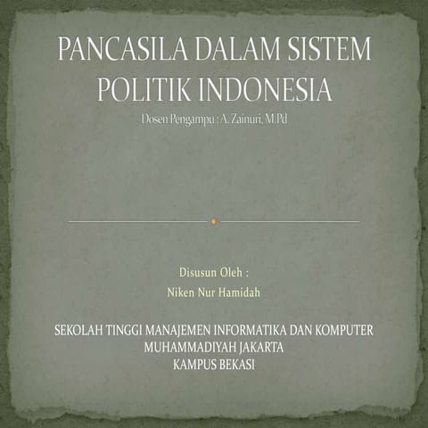 Pancasila dalam sistem politik indonesia