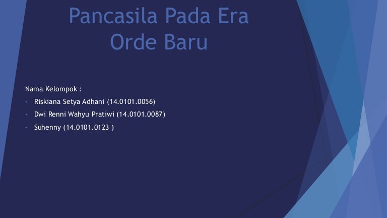 Pancasila Pada Era Orde Baru