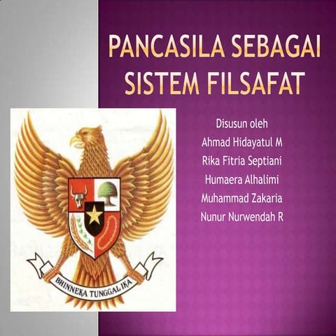 Pancasila sebagai sistem filsafat