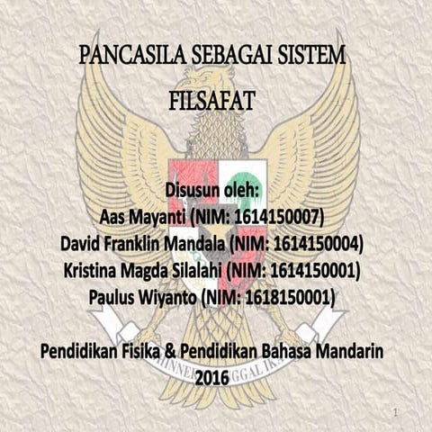 Pancasila sebagai sistem filsafat
