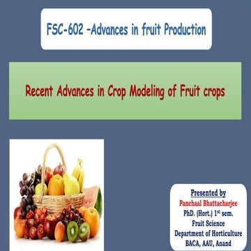 Advances in crop modeling-Panchaal B