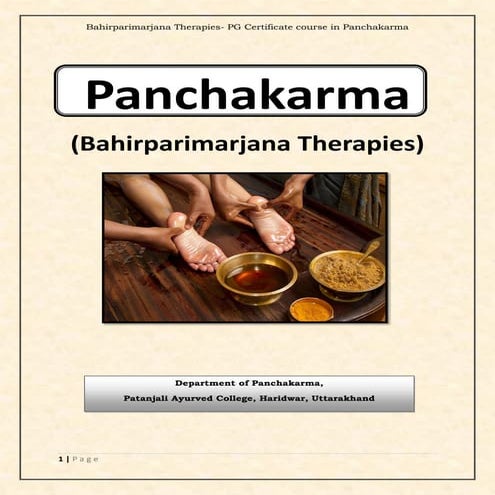 Bahirparimarjana Chikitsa ( External Therapies)