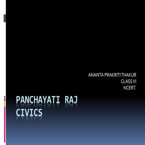 Panchayati raj