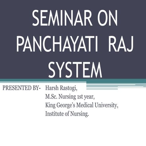 Panchayati raj system