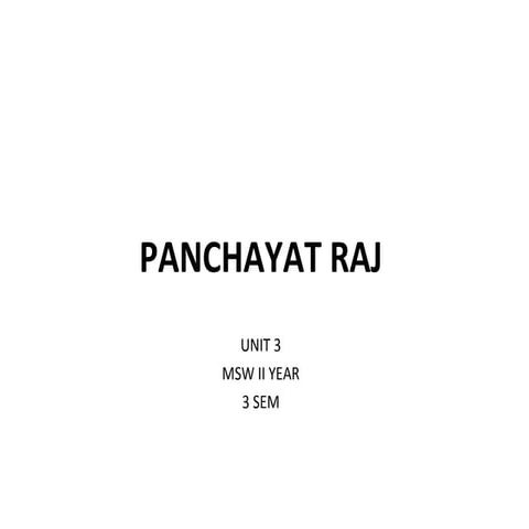 Panchayat raj