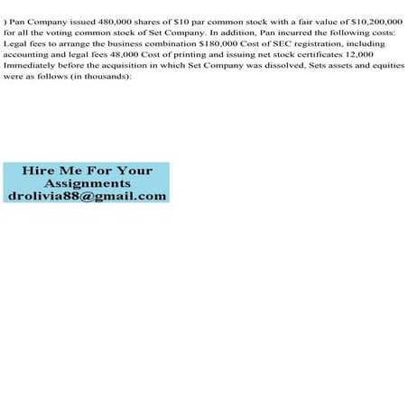 ) Pan Company issued 480,000 shares of $10 par common stock with a f.pdf