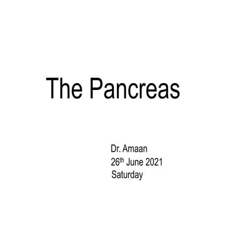 The Pancreas