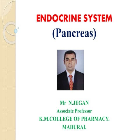 Pancreas  endocrine function ppt