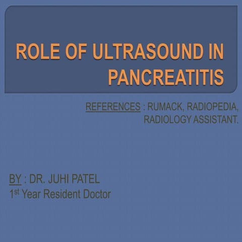 Pancreatitis