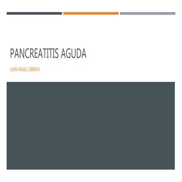Pancreatitis aguda