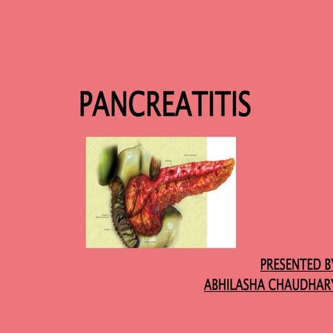 ACUTE AND CHRONIC PANCREATITIS