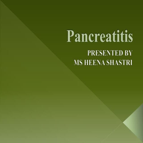 Pancreatitis