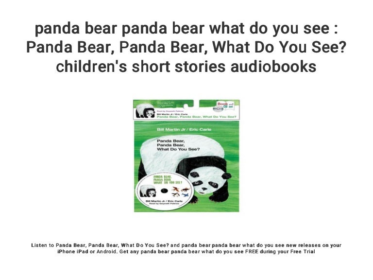 panda bear panda bear what do you see : Panda Bear... Panda Bear... W…