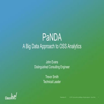PaNDA - a platform for Network Data Analytics: an overview