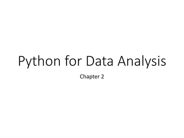 Python for Data Analysis: Chapter 2