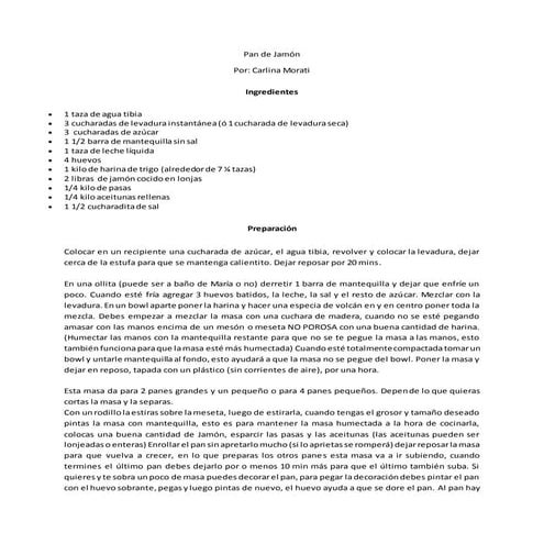 Pan de Jamón Venezolano