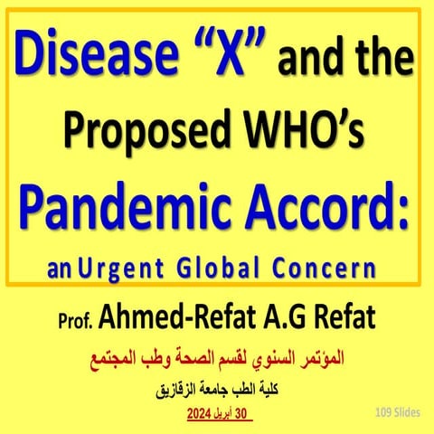 Pandemic Accord WHO-Ahmed-Refat-Zagazig Conference 2024