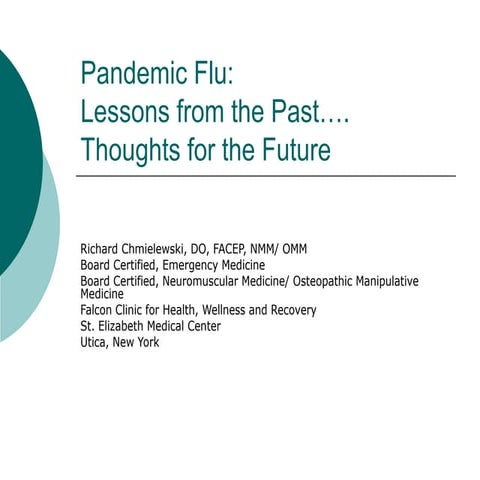 The Osteopathic Approach to the Flu Pandemic