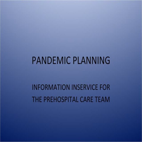 Pandemic Planning