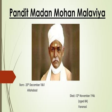 Pandit madan mohan malaviya