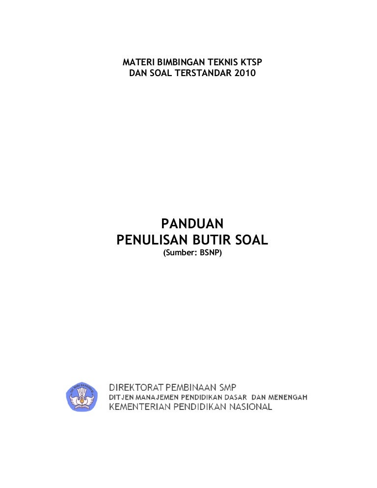 Panduan Penulisan Butir Soal