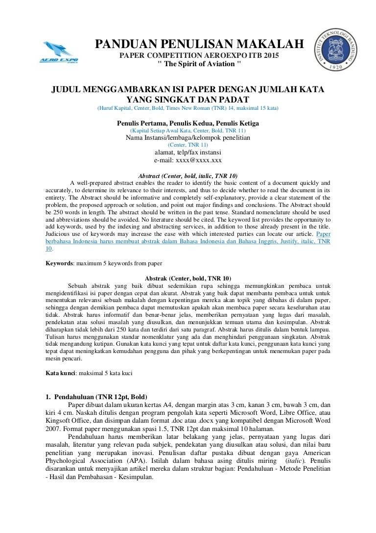 Panduan Penulisan Makalah