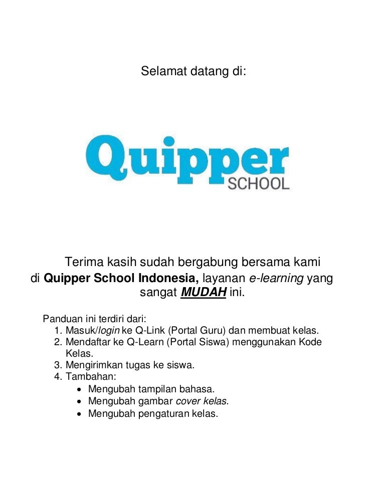Panduan Quipper School