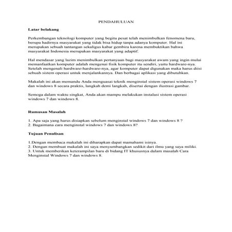 Tugas Budi Permadi Panduan installing w7 dan w8