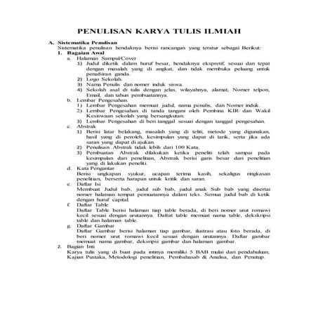 Panduan membuat karya tulis ilmiah remaja 