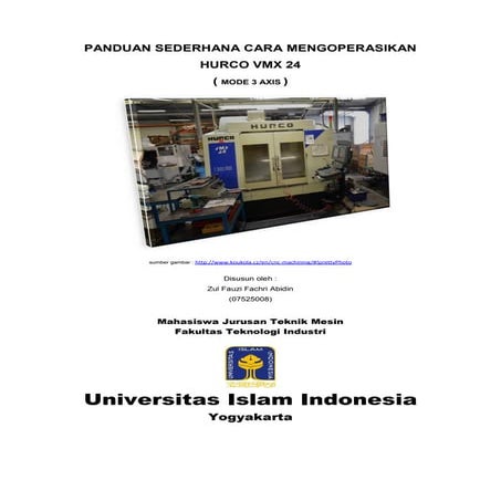 Panduan mesin cnc hurco vmx 24