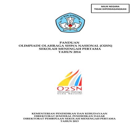 Panduan O2SN 2014 | PDF