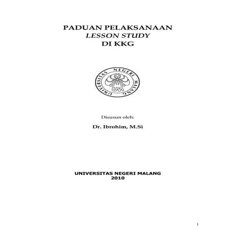 Panduan Pelaksanaan Lesson Study