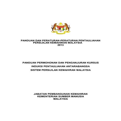 Panduan penganjuran kursus induksi antarabangsa