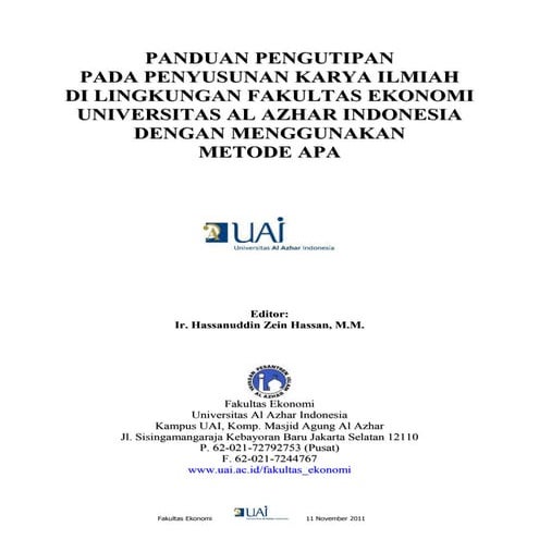 Panduan pengutipan metode apa   2011