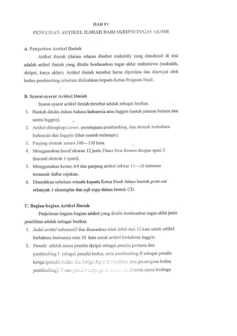 Panduan Penulisan Jurnal Ilmiah Artikel