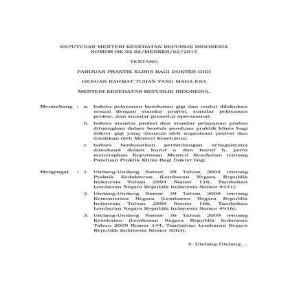 Panduan praktik klinik bagi dokter gigi dari pb pdgi