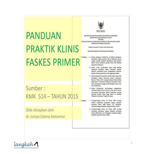 Panduan Praktik Klinis Dokter Faskes 1