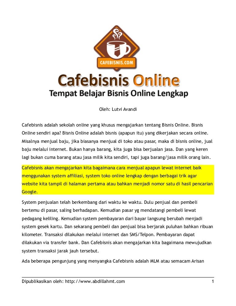 Panduan Praktis Bisnis Online
