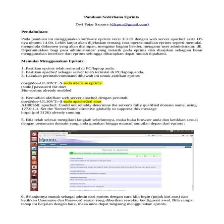 Panduan sederhana eprints