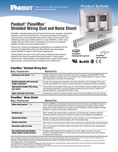  Panduit Panduct PanelMax Shielded Wiring Duct & Noise Shield - EMI/RFI Reduc...