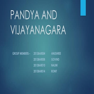 Pandya and vijaynagara