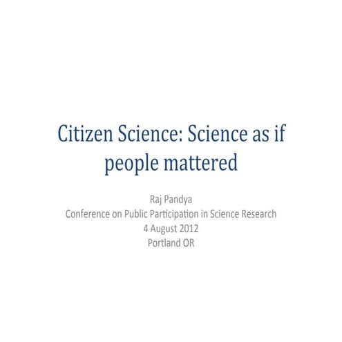 Pandya Plenary PPSR2012