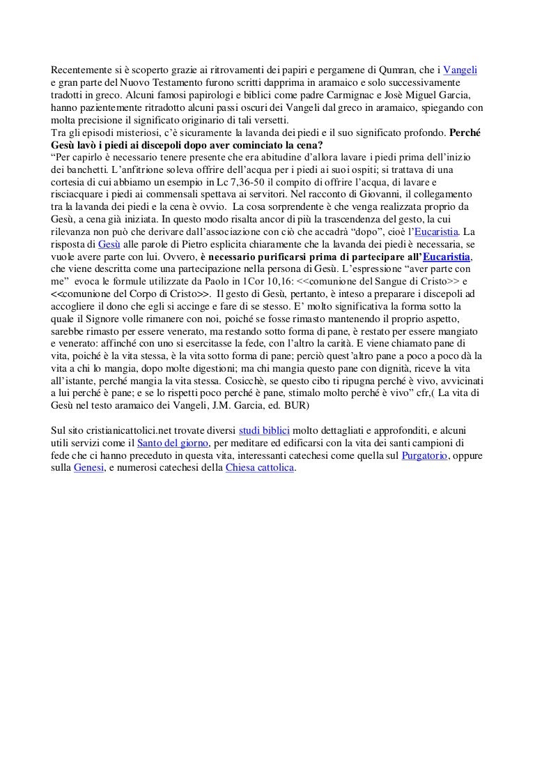 Pane Di Vita Nuova Testo Completo